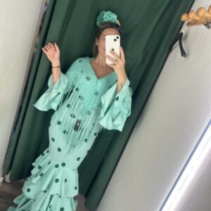 mantoncillo plumeti verde agua