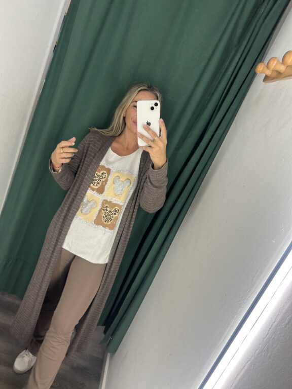 cardigan punto topo