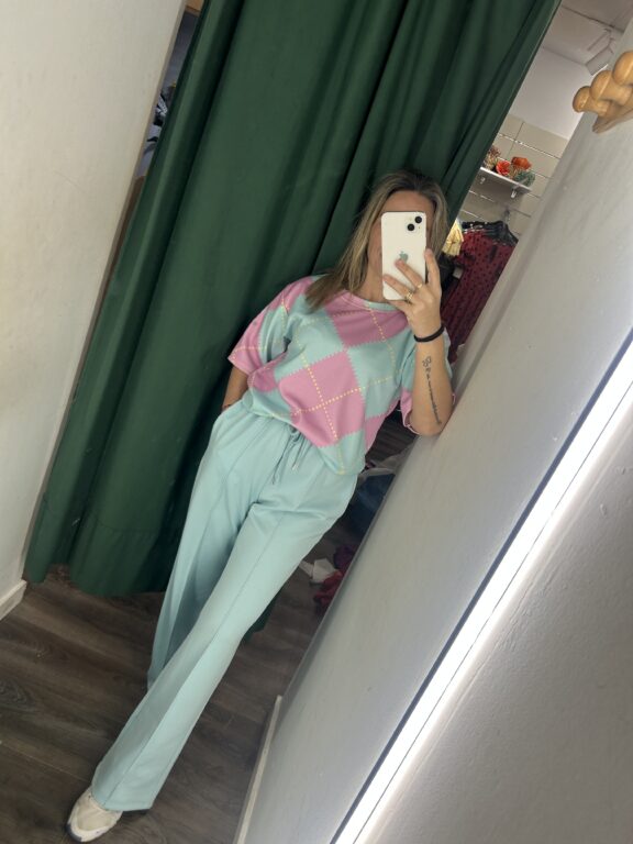 pantalon capa aire turquesa