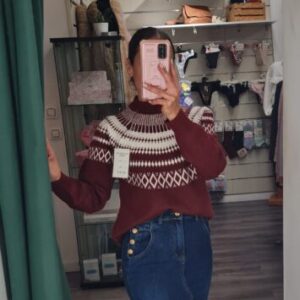 jersey burdeos cositas blanca