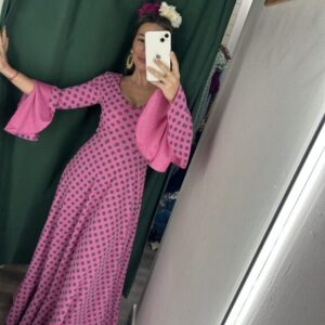 bata rosa lunar gris