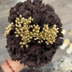 ramillete marron y dorado