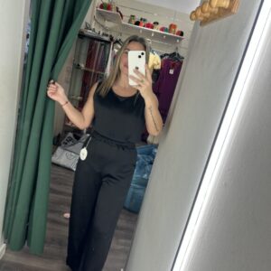 conjunto saten negro