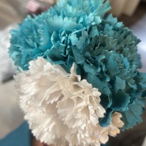 ramillete verde agua marfil y verde