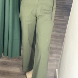 pantalon verde vestir promo