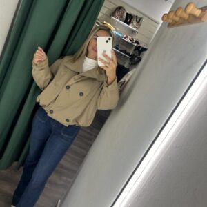 bomber gabardina camel