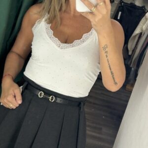 top blanco brillante