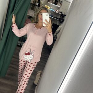 pijama kitty rosa claro