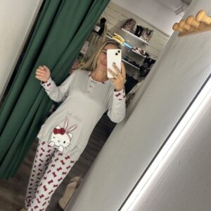 pijama kitty gris