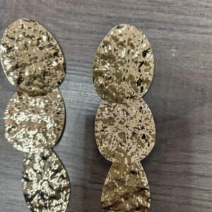 pendientes dorado 3 monedas