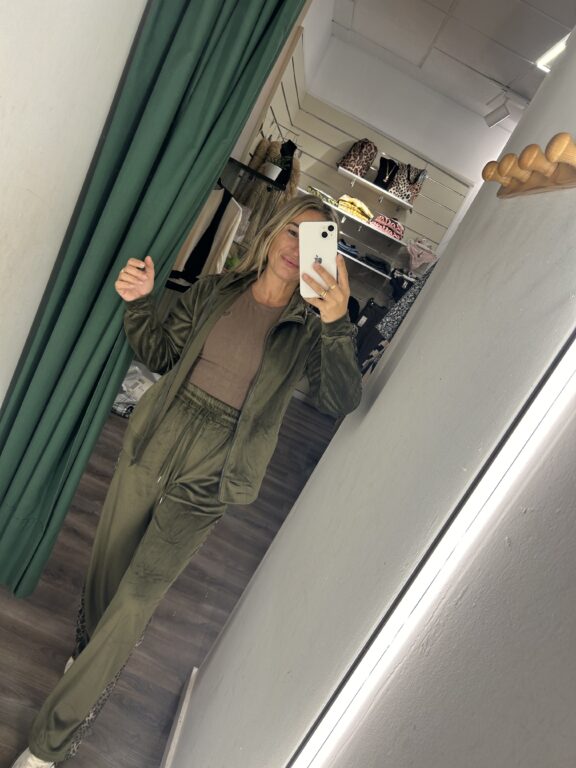 chandal promo verde terciopelo