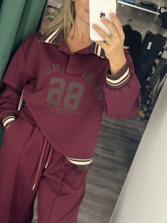 sudadera 86 burdeos