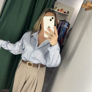 camisa celeste lunarito marron