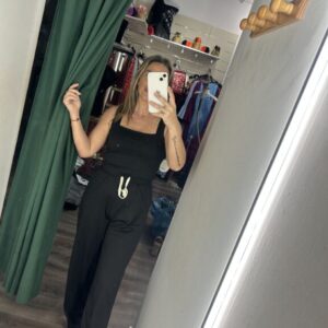 conjunto top y pantalon negro