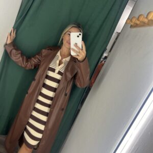 gabardina polipiel camel
