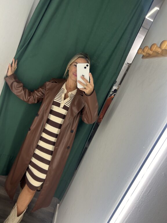 gabardina polipiel camel