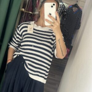 jersey azul marino raya blanca