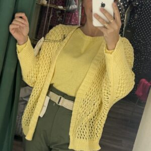 cardigan amarillo hilo