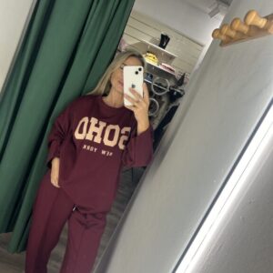 sudadera soho burdeos