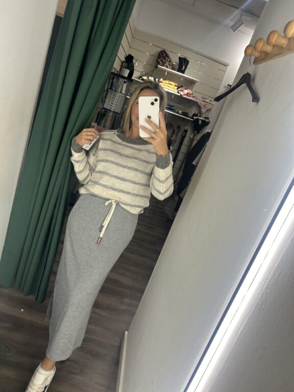 jersey gris rayas La Mona Complementos