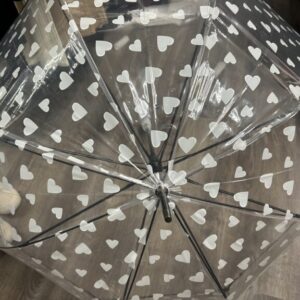 paragua corazón transparente