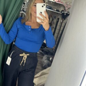 camiseta azulina botones promo