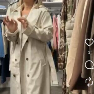 gabardina beige larga