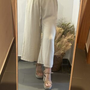 pantalon beige midi