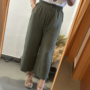 pantalon midi verde caceria