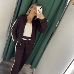 chandals burdeos raya