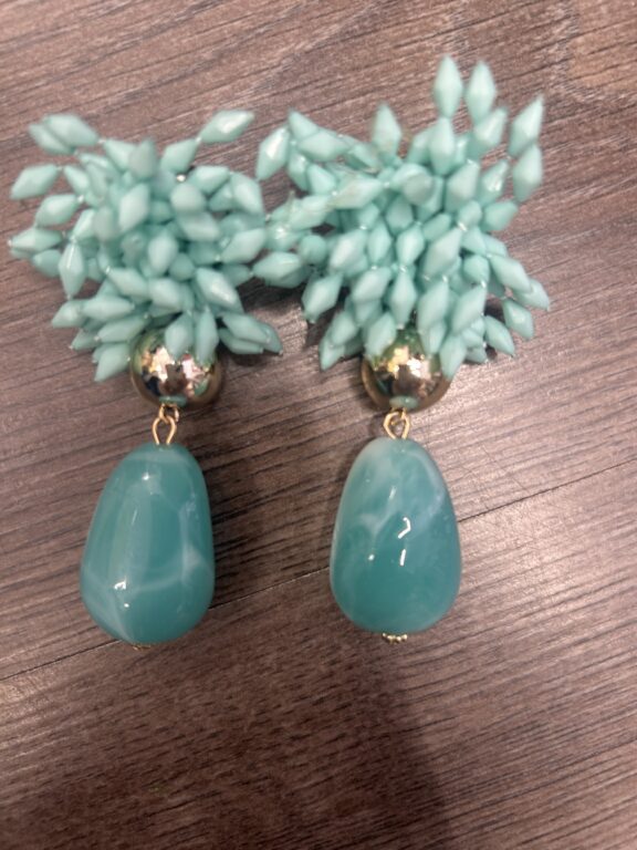 pendientes cositas turquesa
