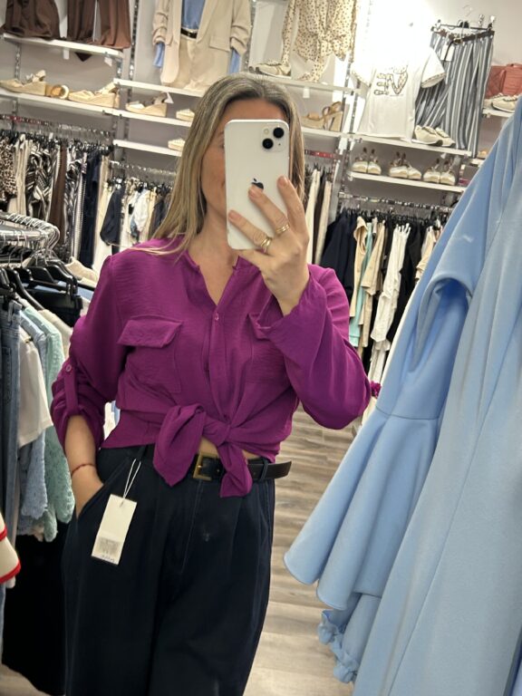 camisa buganvilla bolsillo