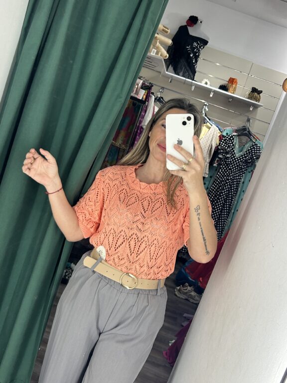 Jersey coral hilo manga corta