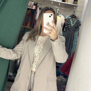 Chaqueta vestir topo