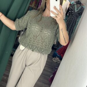 Jersey verde hilo manga corta