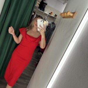 Vestido rojo volante