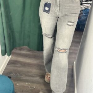 vaqueros gris rajados