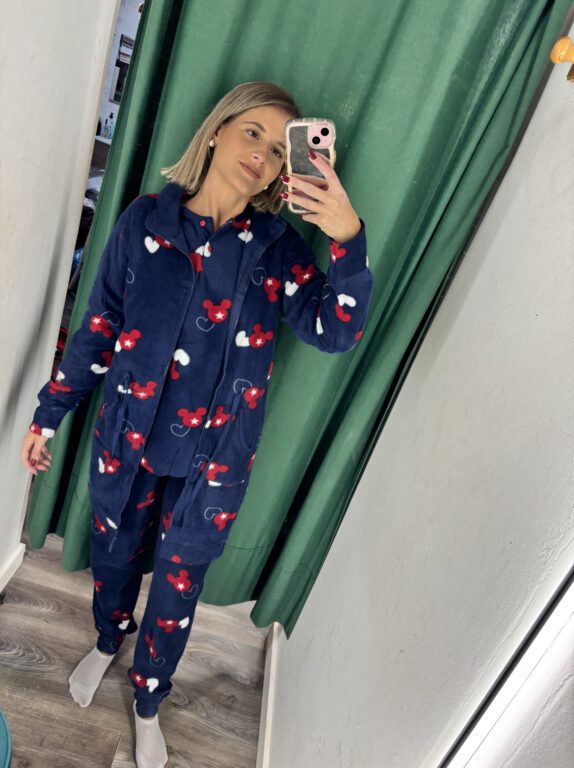 bata azul mickey con rojo