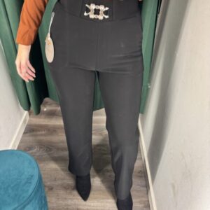 pantalon negro diamante cintura