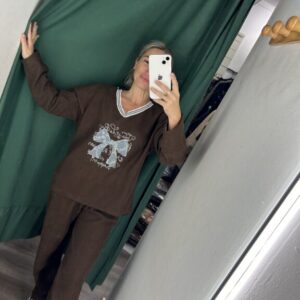 conjunto lazo marron