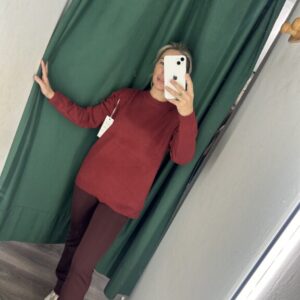 jersey burdeos oversize