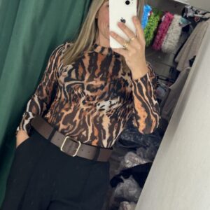 body leopardo transparente