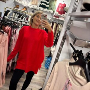 jersey rojo oversize