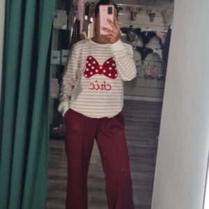 sudadera raya rosa minnie