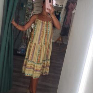 vestido espiga amarillo