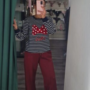 sudadera azul marino raya minnie
