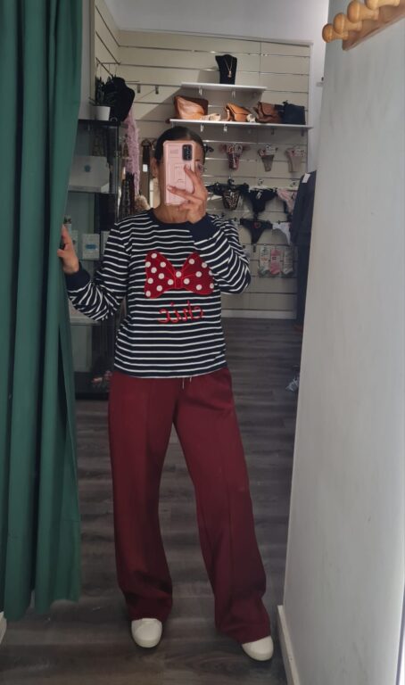 sudadera azul marino raya minnie