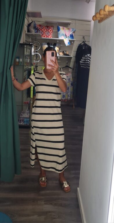 vestido raya negro