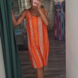 mono  corto licra fria tonos naranja