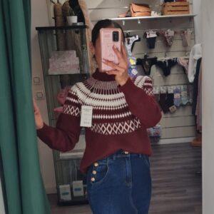jersey burdeos cositas blanca